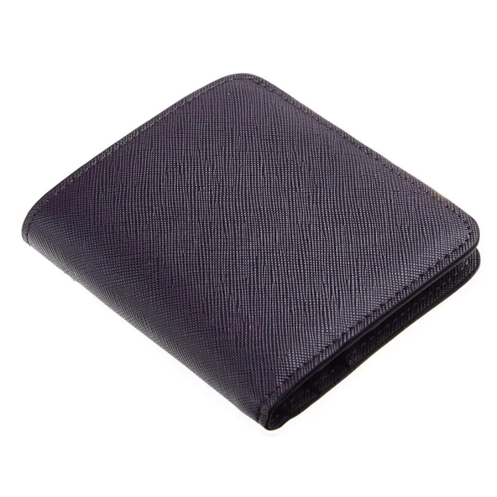 Deep Purple Leather Compact Wallet